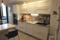 Combination Of Countertop And Apron In The Kitchen Photo For A White Kitchen