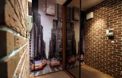 Hallway Wallpaper Bricks Design