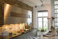 Kitchen design in a brick house