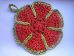 Crochet oven mitts photo