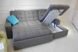 Ұйықтайтын орны бар бұрыштық диван үлкен фотосурет