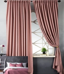 Dusty rose curtains for the bedroom photo