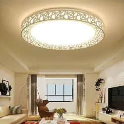 LED chandeliers for suspended ceilings in the living room photo