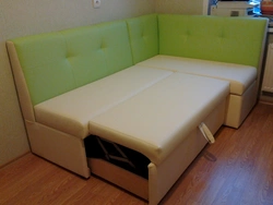 Sofa bed in the kitchen photo