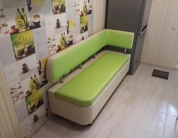 Sofa bed in the kitchen photo