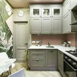 Kitchen Design In Khrushchev In Gray Photo