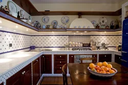 The Right Apron For The Kitchen Made Of Tiles Photo