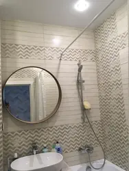 Shabby tiles in the bathroom interior