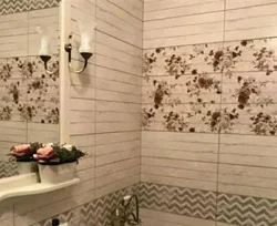 Shabby Tiles In The Bathroom Interior