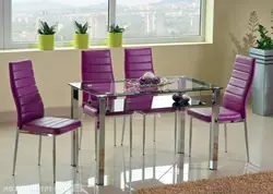 Modern kitchen table with chairs for the kitchen photo