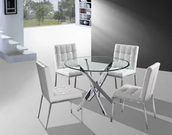 Modern kitchen table with chairs for the kitchen photo