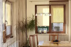 Roller Blinds For A Balcony Door With A Window In The Kitchen Photo