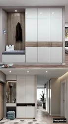 Modern Sliding Wardrobe In The Hallway With A Mirror Photo Design