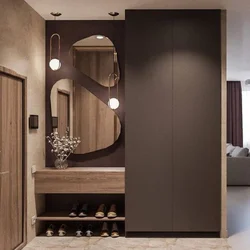 Photos of sliding wardrobes in the hallway in real apartments