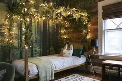 Bedroom Interior With Forest