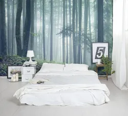 Інтэр'ер спальні з лесам