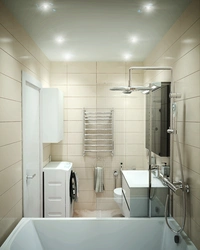 Design of a small bathroom with toilet panels