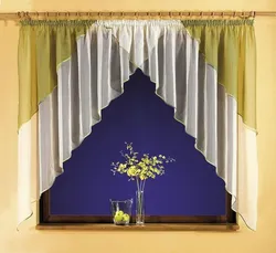 How to sew curtains for the kitchen with an arch photo