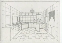 Kitchen design drawing