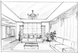 Living room design drawing