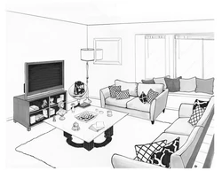 Living Room Design Drawing