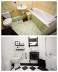 Bathroom in Khrushchev before and after photos