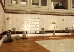 Tiles 30 by 60 in the kitchen interior