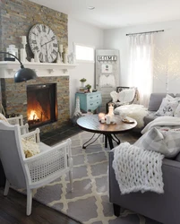 Hygge style in the living room interior