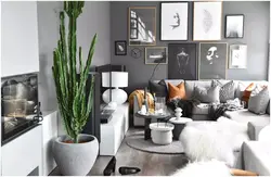 Hygge style in the living room interior