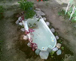 Саяжайдағы ванна бөлмесінен алынған тоған фотосуреті