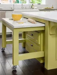 Table with drawer for a small kitchen photo