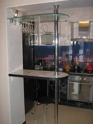 Photo of the bar counter in a small kitchen