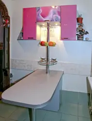 Photo of the bar counter in a small kitchen