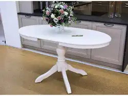 Круглый стол на кухню раздвижной на одной ножке фото