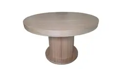 Round kitchen table extendable on one leg photo