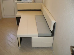 Small Folding Sofa For The Kitchen With A Sleeping Place Photo