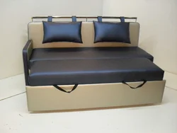 Small folding sofa for the kitchen with a sleeping place photo