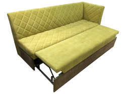 Ұйықтайтын орынның фотосуреті бар ас үйге арналған шағын жиналмалы диван
