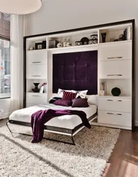 Bedroom set for a small bedroom with a wardrobe and chest of drawers photo