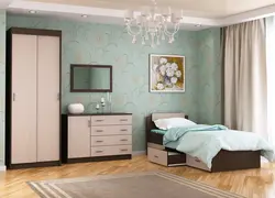 Спальный гарнитур для маленькой спальни со шкафом и комодом фото