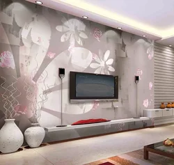 Декор стен в гостиной в современном стиле фото своими руками