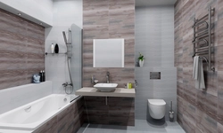 Bathroom design wood-look porcelain tiles