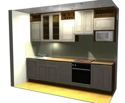 Photo of a straight kitchen 6 meters