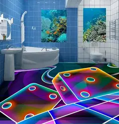 3D Ванна Бөлмесінің Плиткасының Дизайны