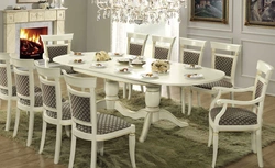 Modern Dining Table In The Living Room Photo
