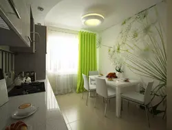 Kitchen interior 9m2 with exit