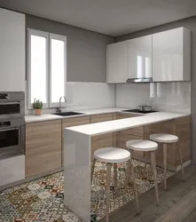 Modern Kitchens With A Breakfast Bar And A Window Photo