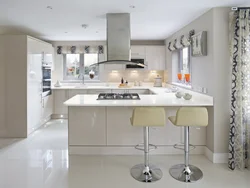 Modern Kitchens With A Breakfast Bar And A Window Photo