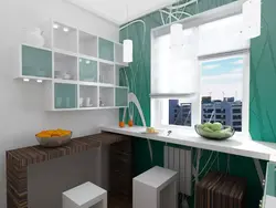 Kitchen design with a table by the window photo