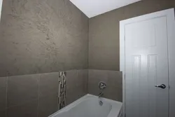 Штукатурка в ванной вместо плитки фото
